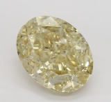 5.82 ct, Bn. Yellow/VS1, Oval cut Diamond