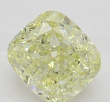 2.21 ct, Lt. Yellow/VS1, Cushion cut Diamond