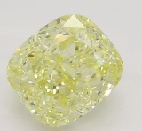 2.02 ct, Yellow/VS1, Cushion cut Diamond