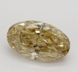 5.52 ct, Bn. Yellow/VVS1, Oval cut Diamond