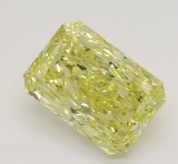 3.73 ct, Int. Yellow/VVS1, Radiant cut Diamond