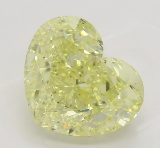 4.03 ct, Yellow/VS1, Heart cut Diamond