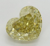 3.72 ct, Bn. Yellow/VS1, Heart cut Diamond