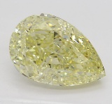 2.51 ct, Yellow/VVS2, Pear cut Diamond