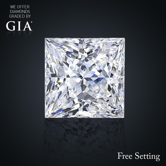 1.00 ct, H/VS1, Princess cut Diamond, 50% off Rapaport List Price (GIA Graded), Unmounted. Appraised