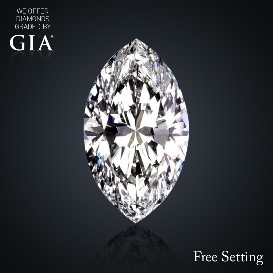 1.01 ct, D/VS2, Marquise cut Diamond, 45% off Rapaport List Price (GIA Graded), Unmounted. Appraised