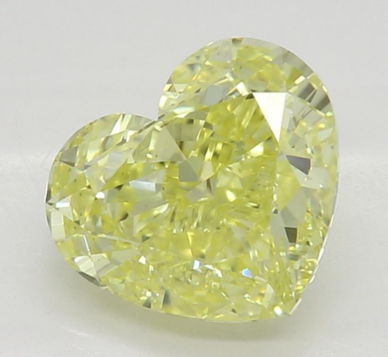1.30 ct, Natural Fancy Intense Yellow Even Color, VS2, Heart cut Diamond (GIA Graded), Unmounted, Ap