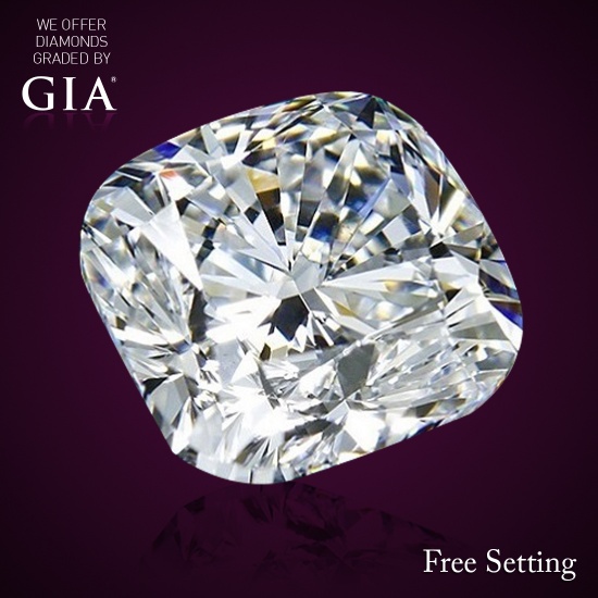 1.00 ct, F/VVS1, Cushion cut Diamond, 67% off Rapaport List Price (GIA Graded), Unmounted. Appraised