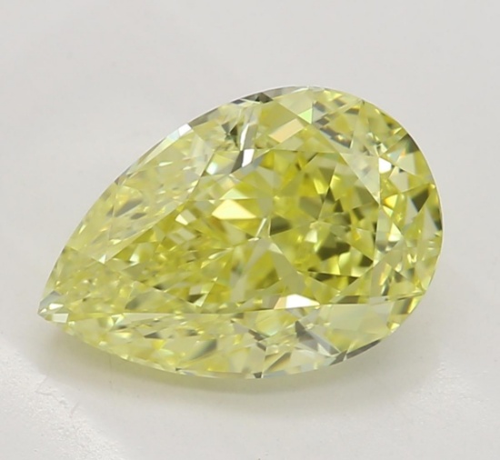 1.36 ct, Natural Fancy Intense Yellow Even Color, IF, Pear cut Diamond (GIA Graded), Unmounted, Appr