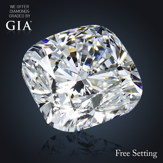 1.08 ct, F/VVS2, Cushion cut Diamond, 54% off Rapaport List Price (GIA Graded), Unmounted. Appraised