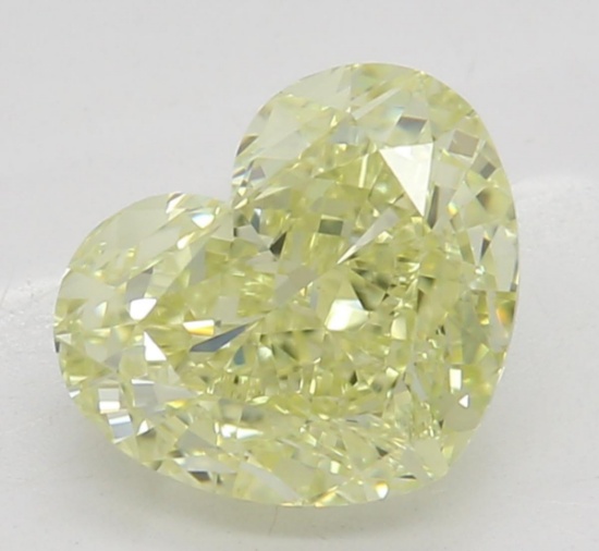 1.16 ct, Natural Fancy Light Yellow Even Color, VVS2, Heart cut Diamond (GIA Graded), Unmounted, App