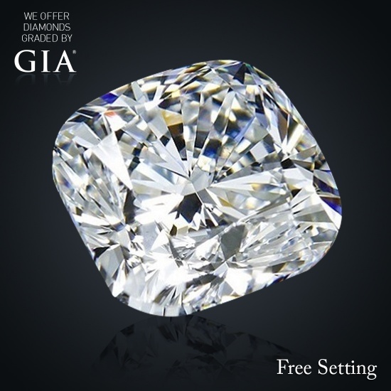 1.00 ct, G/VVS2, Cushion Brilliant cut Diamond, 60% off Rapaport List Price (GIA Graded), Unmounted.