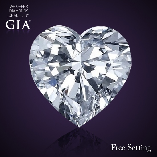 1.01 ct, G/VS1, Heart cut Diamond, 43% off Rapaport List Price (GIA Graded), Unmounted. Appraised Va