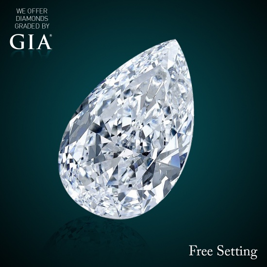 1.00 ct, D/VVS2, Pear cut Diamond, 46% off Rapaport List Price (GIA Graded), Unmounted. Appraised Va