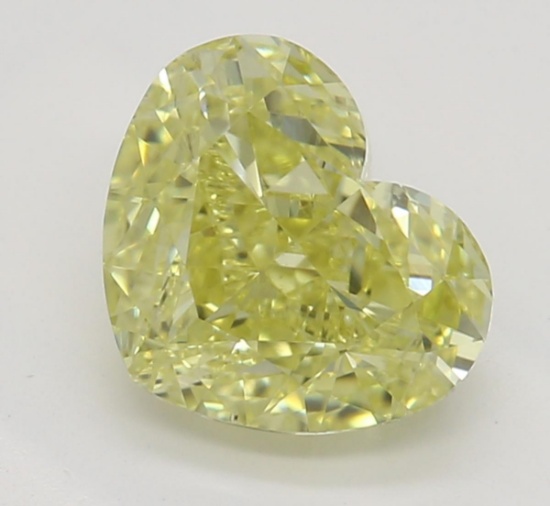 1.08 ct, Natural Fancy Yellow Even Color, VS2, Heart cut Diamond (GIA Graded), Unmounted, Appraised