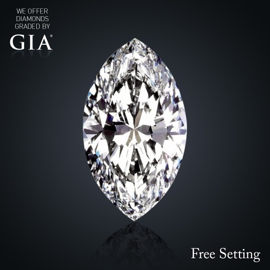 1.01 ct, G/VS2, Marquise cut Diamond, 38% off Rapaport List Price (GIA Graded), Unmounted. Appraised