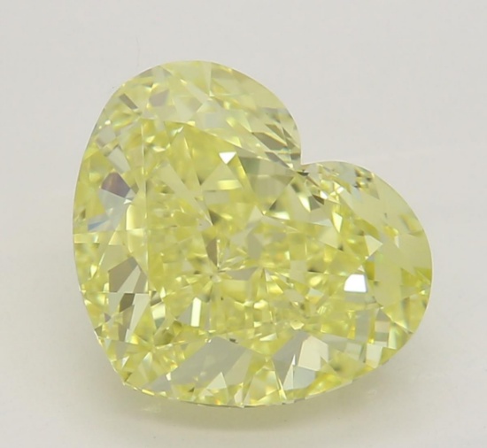 2.21 ct, Natural Fancy Intense Yellow Even Color, VVS1, Heart cut Diamond (GIA Graded), Unmounted, A