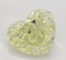 2.61 ct, Yellow/VVS2, Heart cut Diamond