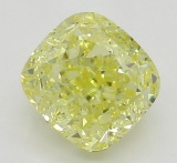 1.01 ct, Int. Yellow/VVS2, Cushion cut Diamond
