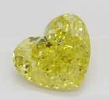 1.52 ct, Vivid Yellow/VVS1, Heart cut Diamond