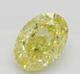 1.17 ct, Int. Yellow/VVS1, Oval cut Diamond