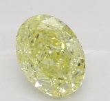 1.02 ct, Int. Yellow/VS2, Oval cut Diamond