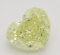 2.62 ct, Yellow/VVS2, Heart cut Diamond