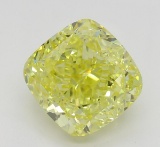 2.02 ct, Int. Yellow/VVS2, Cushion cut Diamond