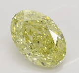 1.82 ct, Yellow/IF, Oval cut Diamond