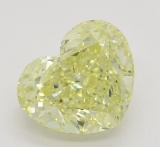 2.62 ct, Yellow/VVS2, Heart cut Diamond