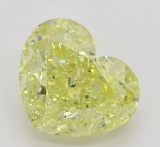 1.10 ct, Int. Yellow/VS2, Heart cut Diamond