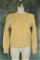Vintage 1960s Ladies 100% Virgin Yellow Wool Cardigan By The Villager