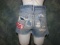 Vintage 1970s Juniors Levi Juniors Jean Mini Shorts With Dynamite Patch On Back