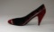 Vintage 1980s Ladies Black And Red Suede Heels By Sacha London