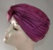 Vintage Ladies 1940s Purple Satin Turban By Valerie Modes