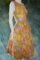 Vintage 1950s Ladies Floral Printed Crepe Fit And Flare Dress