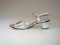 Vintage 1960s Ladies Silver Lame Sandals Naturalizer 8n