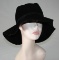 Vintage 1960s Ladies Black Felt Floppy Bucket Hat