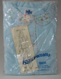 Vintage 1970s Ladies Blue 2 Piece Nylon Sleepwear Set Crown Tx