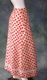 Vintage 1970s Ladies Heart Printed Maxi Wrap Skirt