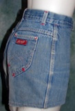 Vintage 1970s Juniors Zena Juniors Jean Shorts Embroidered Pockets And Beltloops