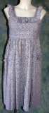 Vintage 1970s Ladies Laura Ashley Maxi Dress Calico Printed Cotton Denim