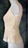 Vintage 1970s Ladies Hand Crochet Tank Style Top