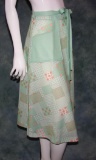 Vintage 1970s Ladies Patchwork Quilt Wrap Skirt