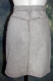 Vintage 1980s Acid Washed Ladies Gray Denim Mini Skirt