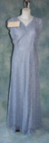 Vintage Ladies 1920s Long Blue Lace Evening Gown And Gloves