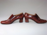 Vintage 1960s Ladies Brown Leather Amalfi Italy Shoes 8aa
