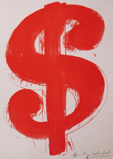 Andy Warhol: Red Dollar Sign