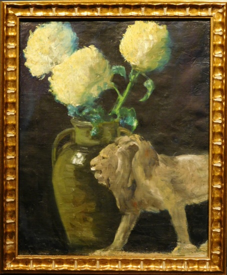 Thomas: Still Life with Lion and Flowers