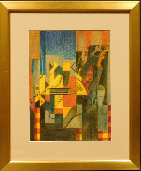 After Jean Metzinger: Cubist Composition with Guitar.